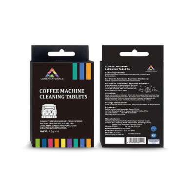 Función desechable Excellente Tabletas de limpieza de la máquina de café 2,0 g * 16 tabletas