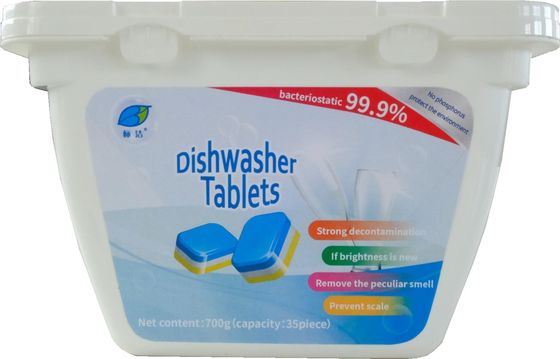 Contenido de ingredientes activos 50%-80% Caja de tabletas para lavaplatos para limpieza doméstica sin complicaciones