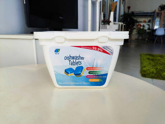 Contenido de ingredientes activos 50%-80% Caja de tabletas para lavaplatos para limpieza doméstica sin complicaciones