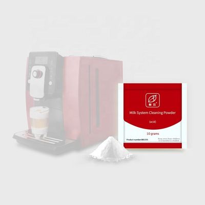 Contenido de ingredientes activos entre el 80% y el 90% En polvo de limpieza para máquinas de café y leche para uso comercial