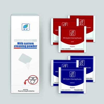 Contenido de ingredientes activos entre el 80% y el 90% En polvo de limpieza para máquinas de café y leche para uso comercial
