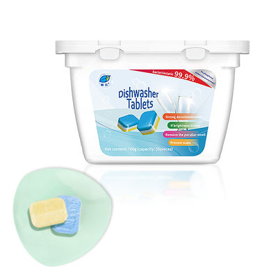 Bloque de enjuague concentrado de detergente para lavavajillas con un contenido de ingrediente activo del 50% al 80%