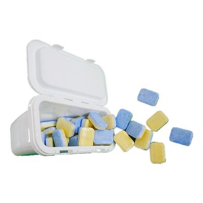 Bloque de enjuague concentrado de detergente para lavavajillas con un contenido de ingrediente activo del 50% al 80%