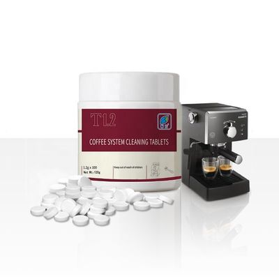 Elimine las manchas de café con pastillas de limpieza ecológicas con un contenido de ingrediente activo del 50% al 80%
