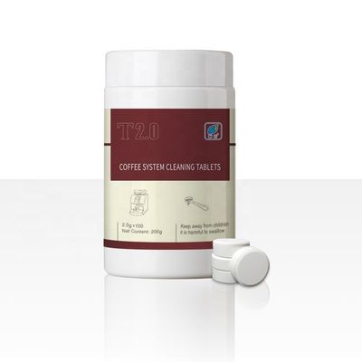 Máquina automática de café embotellada con tableta de limpieza blanca asequible y eficaz