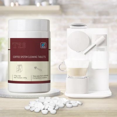 Máquina automática de café embotellada con tableta de limpieza blanca asequible y eficaz