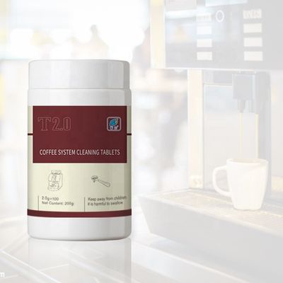 Máquina automática de café embotellada con tableta de limpieza blanca asequible y eficaz